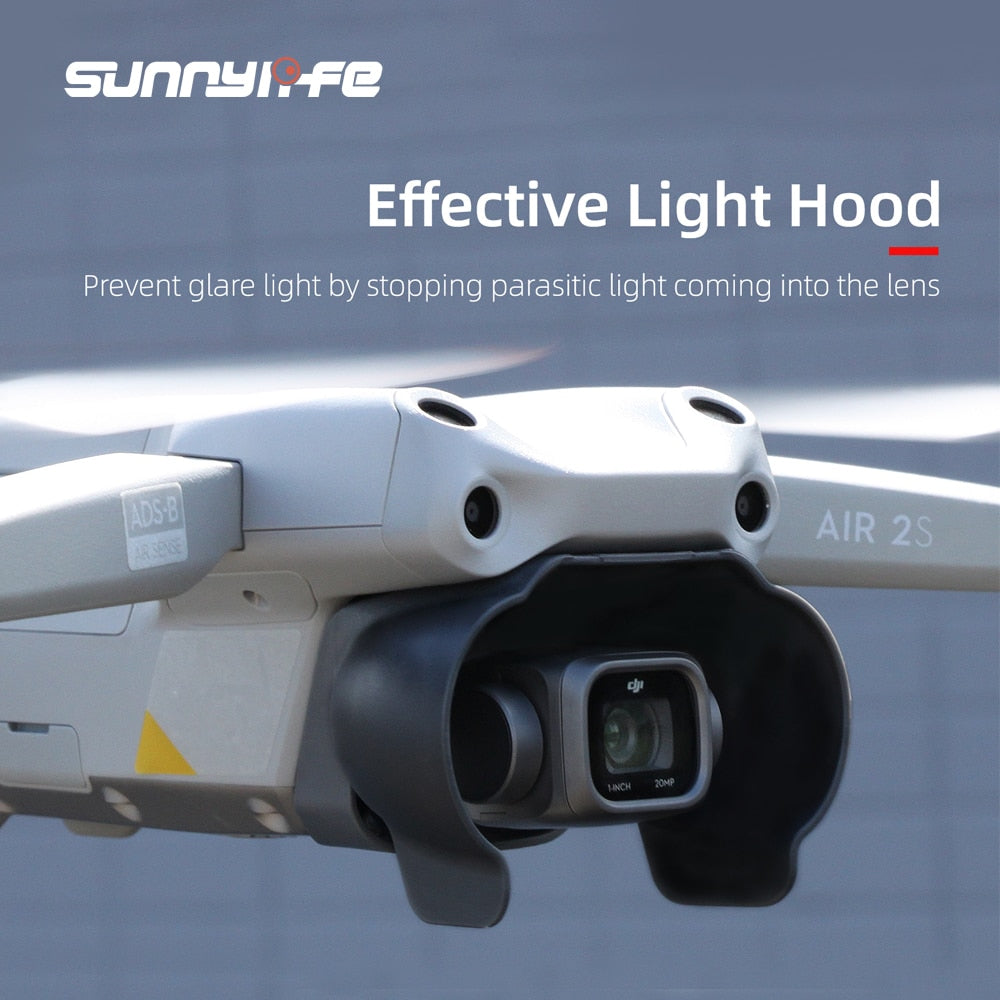 Sunnylife Lens Hood for DJI Air 2S/Mavic Air 2 Shape Lens Sun Shade Glare Shield Lens Camera Protector Gimbal Protector