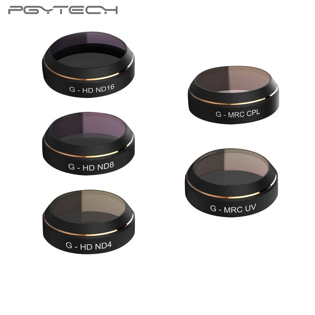 5 Pieces PGYTECH Mavic Pro Filters kit set ND4 ND8 ND16 G-UV CPL Camera Lens Filters for DJI Mavic Pro Drone Accessories